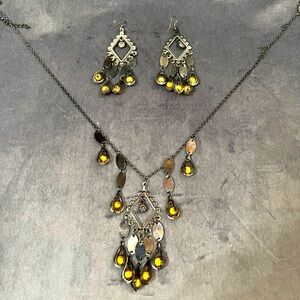 Matching earring and necklace set